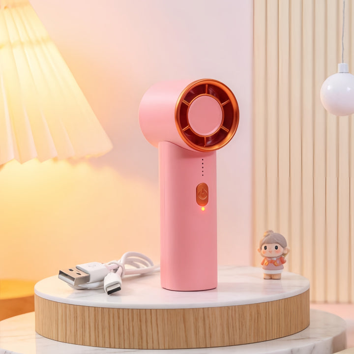 Women's portable mini fan with ergonomic design Bowlift