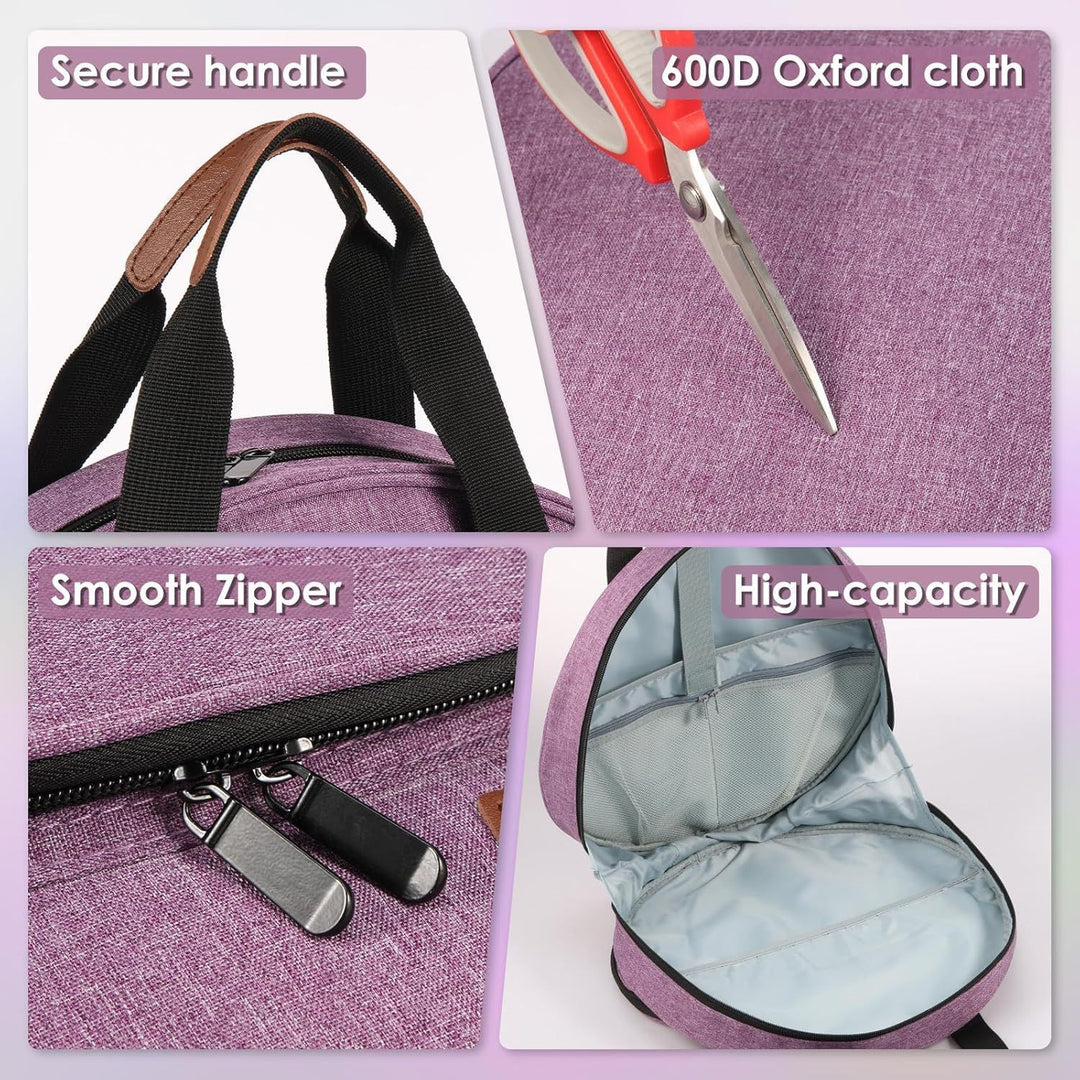 Round Tote Bag with Practical Two-Way Zipper Bowlift