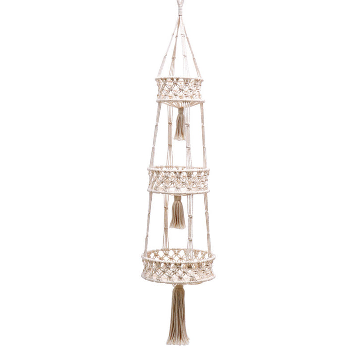 Three-Tier Macramé Hanging Plant Holder