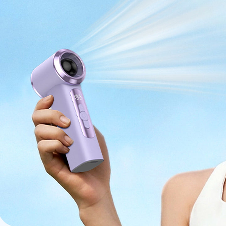 Women's Portable Mini Fan with Intelligent LED Display Bowlift
