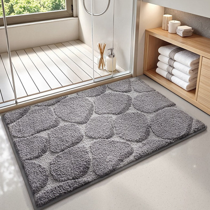 Plush Textured Bath Mat Bowlift