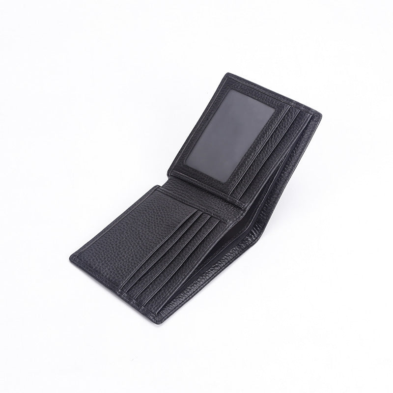 Textured Leather Bi-fold Wallet Bowlift