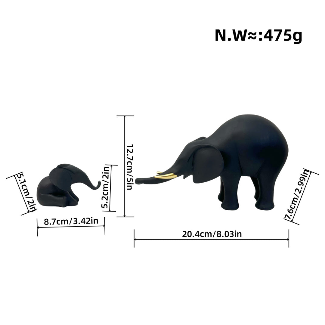 Decorative Elephant Family Sculpture Bowlift