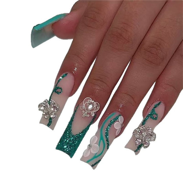 Glamorous Glittery Nail Art Extensions Bowlift