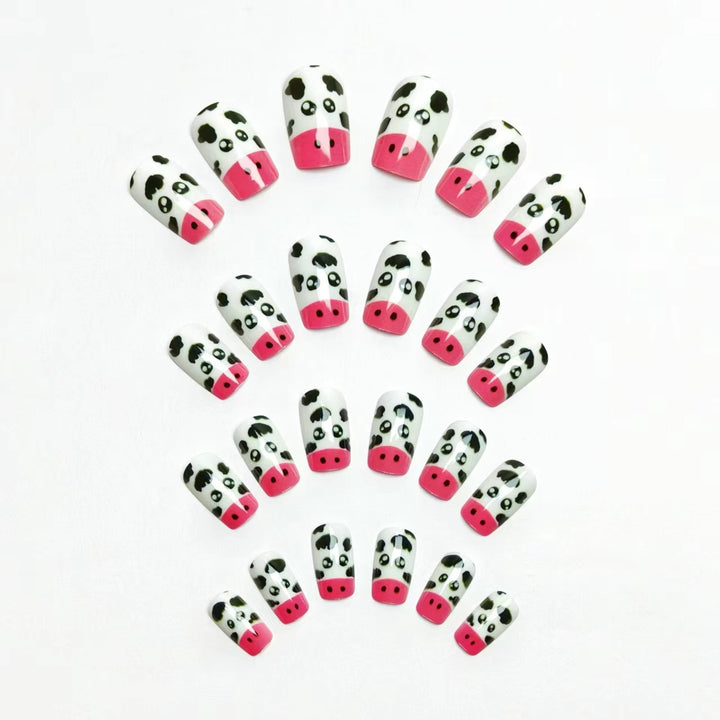 Playful Cow-Themed Nail Art Bowlift