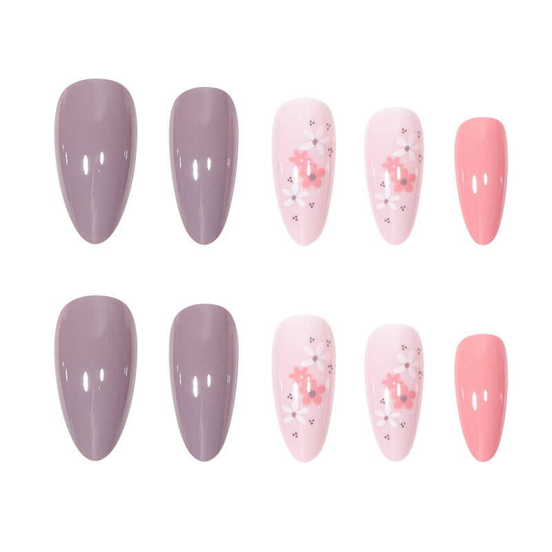 Floral Design Stiletto Nail Set Bowlift