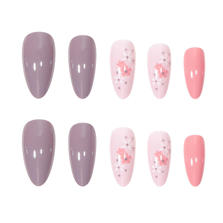 Floral Design Stiletto Nail Set Bowlift