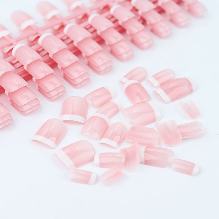 Premium French Tip Press-On Nails Bowlift