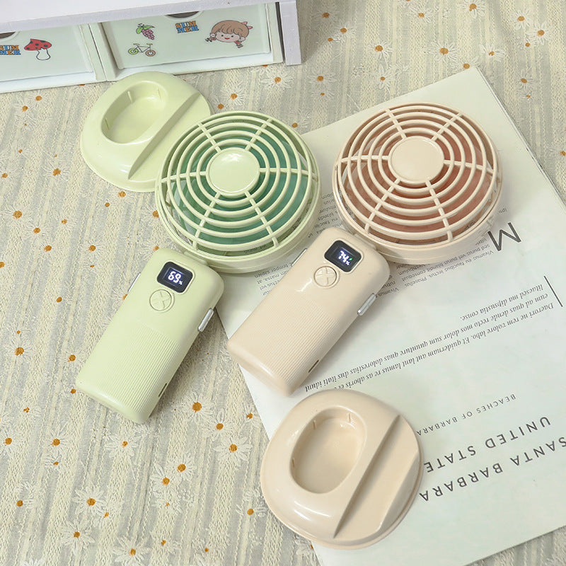 Women's Portable Mini Fan with Digital Display Bowlift