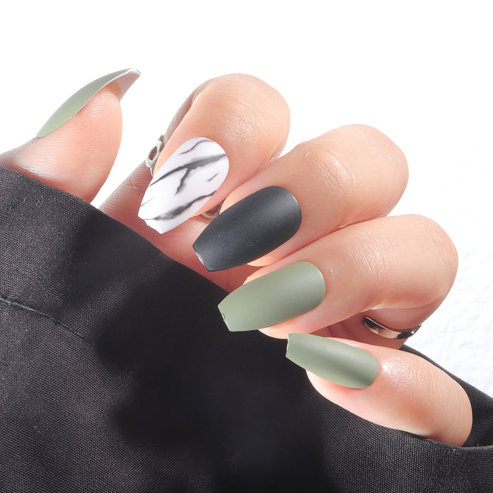 Matte Finish Stiletto Press-On Nails Bowlift