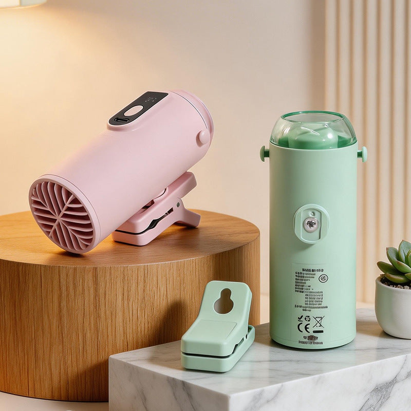 Ladies Portable Mini Hydration Fan with Water Mist Bowlift