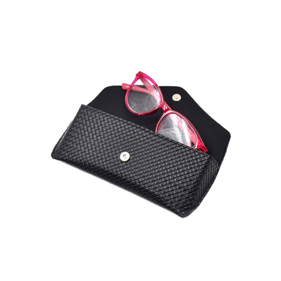 Textured Leather Eyewear Wallet Bowlift