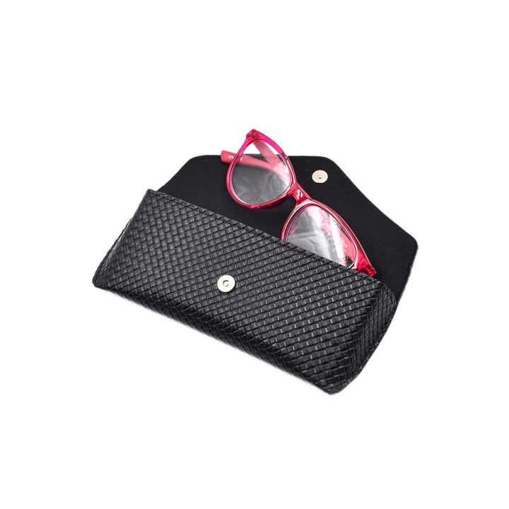 Textured Leather Eyewear Wallet Bowlift