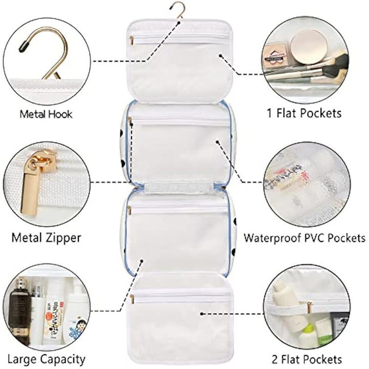 Versatile cosmetic organizer bag with detachable compartment Bowlift