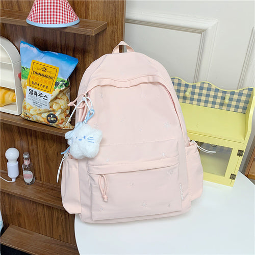 Embroidered Cute Character Backpack
