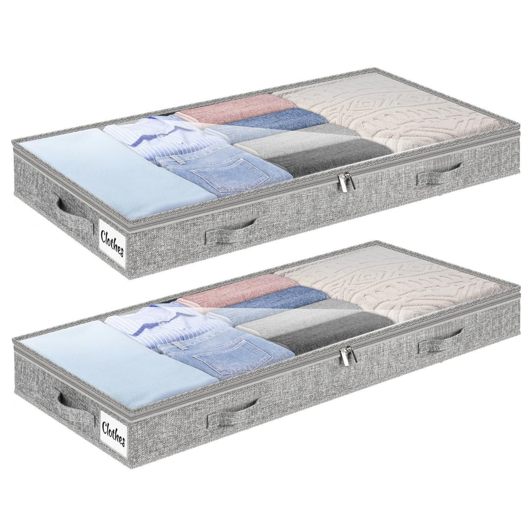 Under-Bed Storage Organizer with Zippered Closure