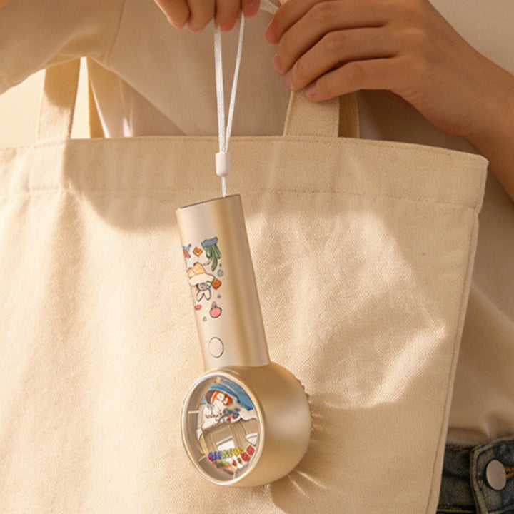 Women Portable Hand Fan with Playful Design Bowlift