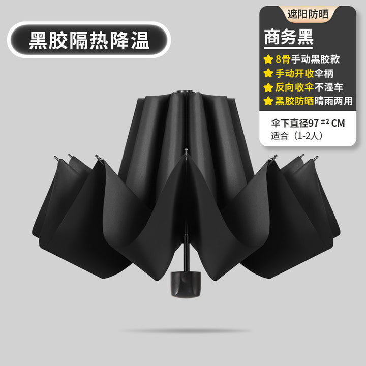 Ladies folding umbrella with innovative design and wind protection Bowlift