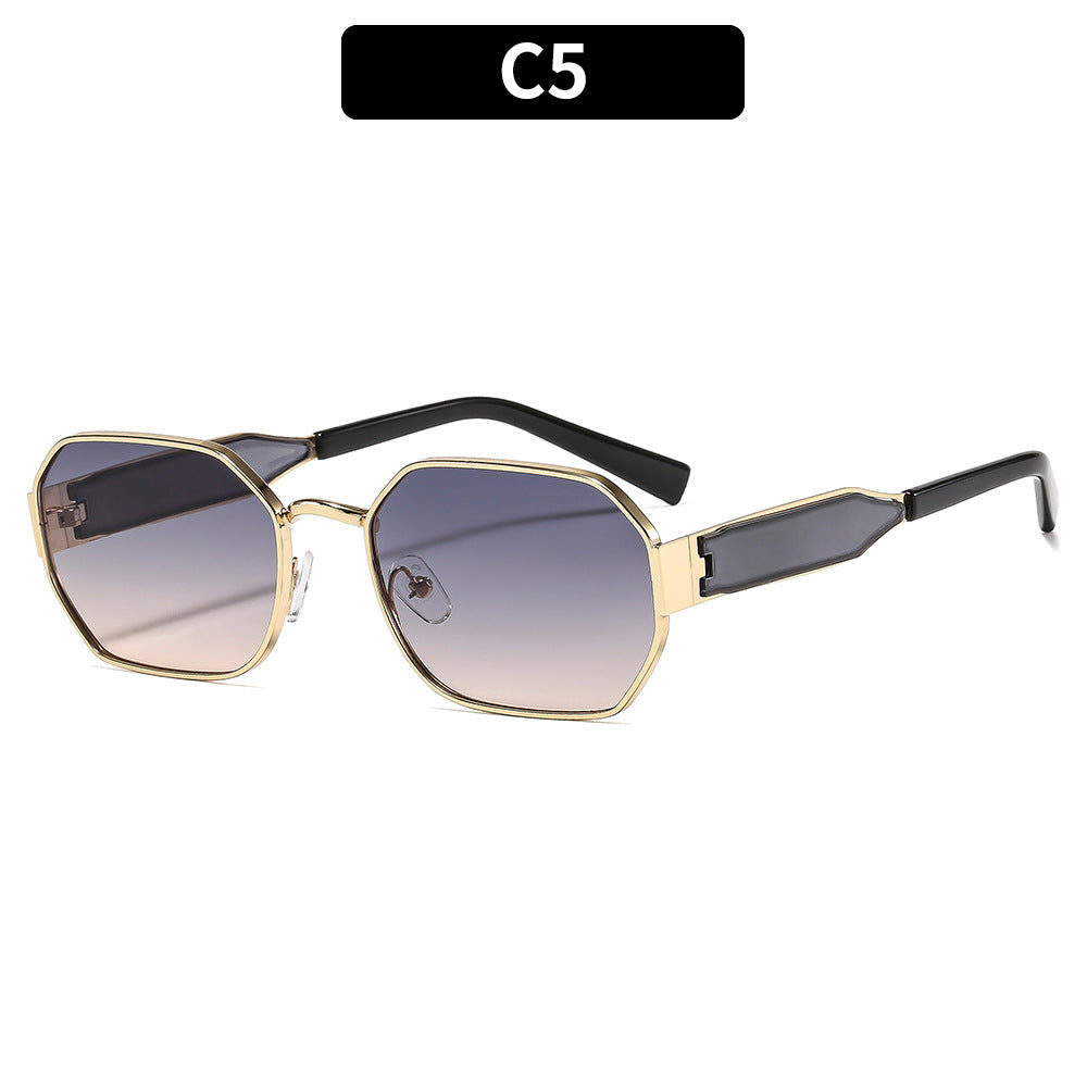 Stylish Hexagonal Frame Sunglasses