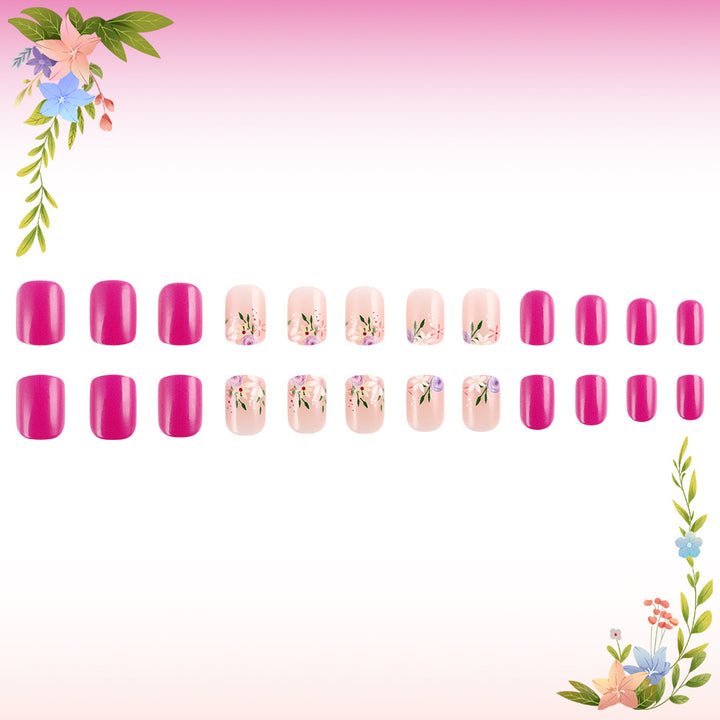 Floral Design Nail Art Kit Bowlift