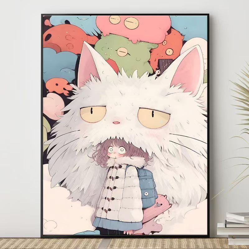 Cute Character Illustration Canvas Art Bowlift