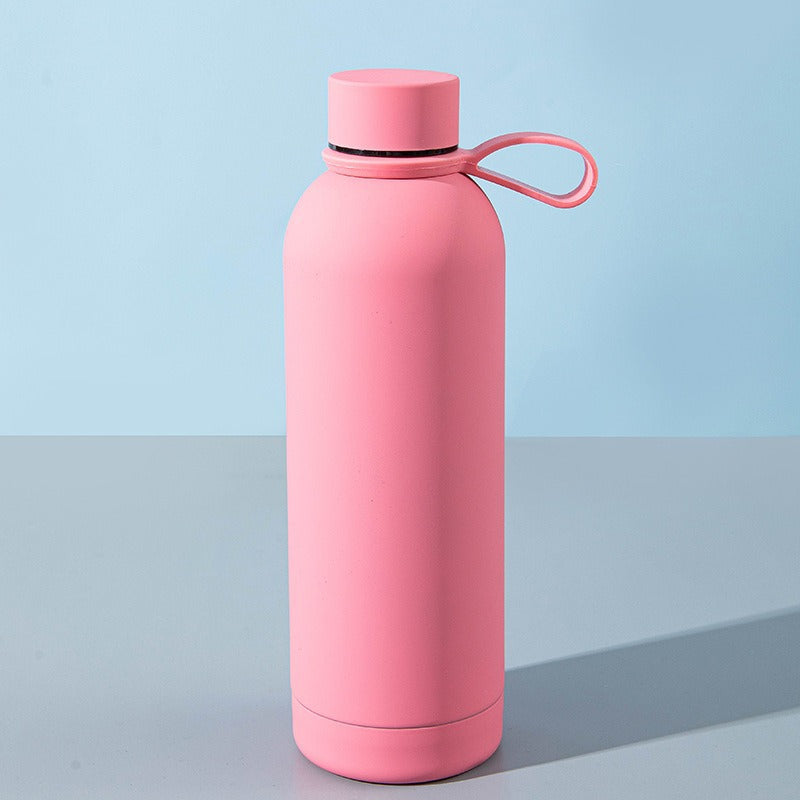 Ladies stylish stainless steel drinking bottle with innovative closure Bowlift