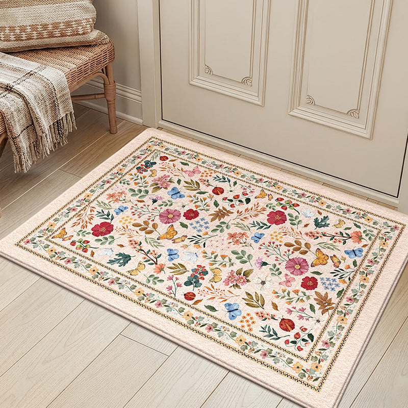 Elegant Floral Design Area Rug Bowlift