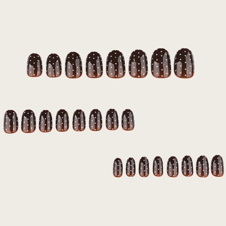 Trendy Polka Dot Press-On Nails Bowlift