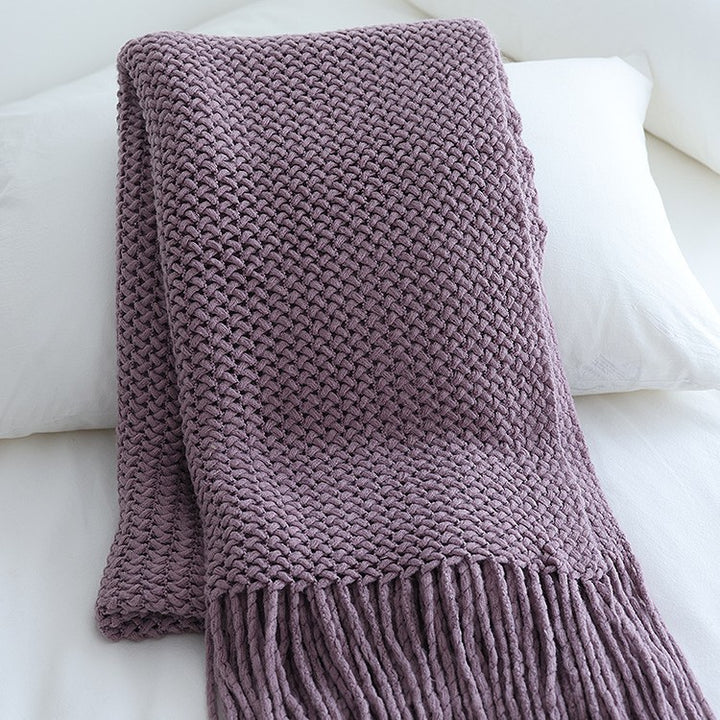 Chunky Knit Textured Throw Blanket