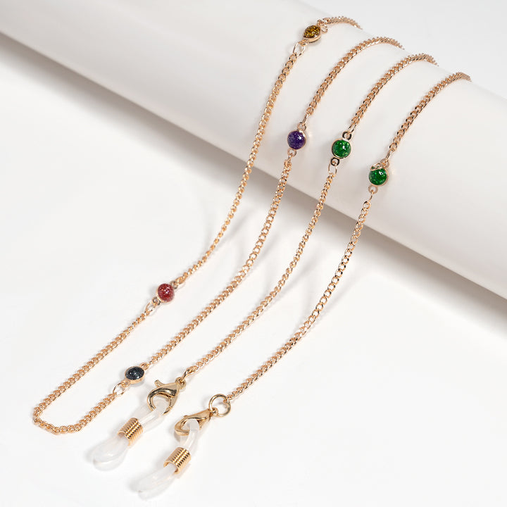 Decorative Eyewear Chain with Colorful Beads Bowlift