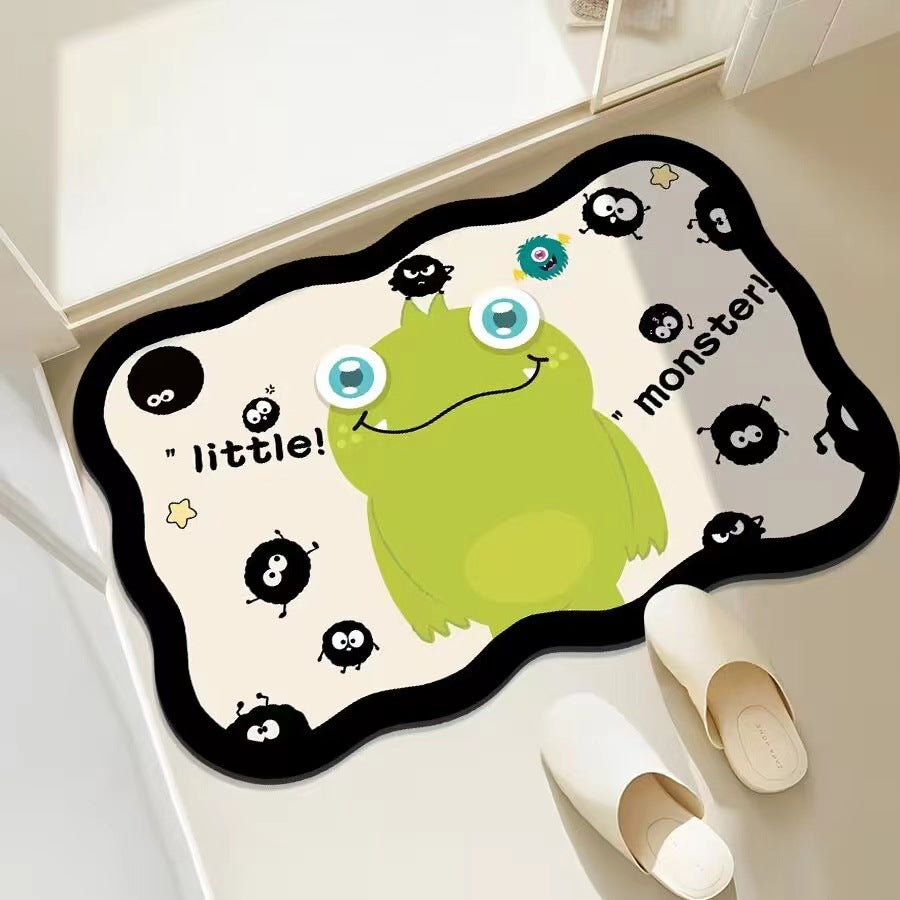 Playful Monster-Themed Bath Mat Bowlift