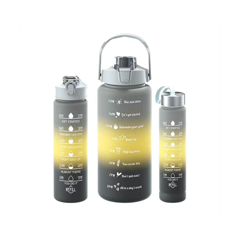 Unisex Motivating Water Bottle with Time Markings Bowlift