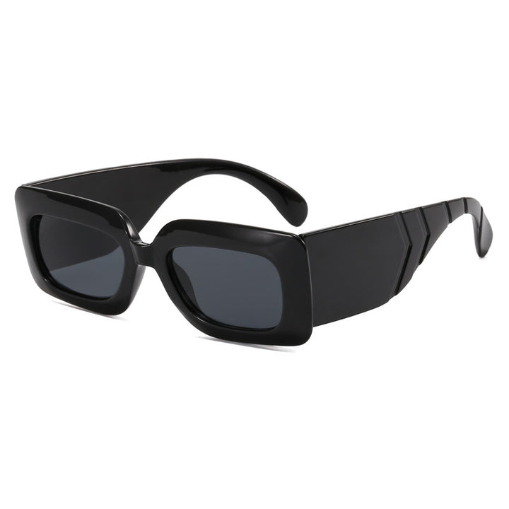 Women oversized sunglasses in fashionable snake leather look Bowlift