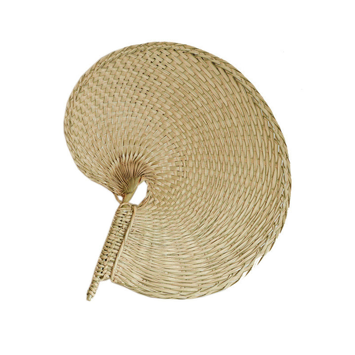 Ladies handcrafted fan made from natural plant fibers Bowlift