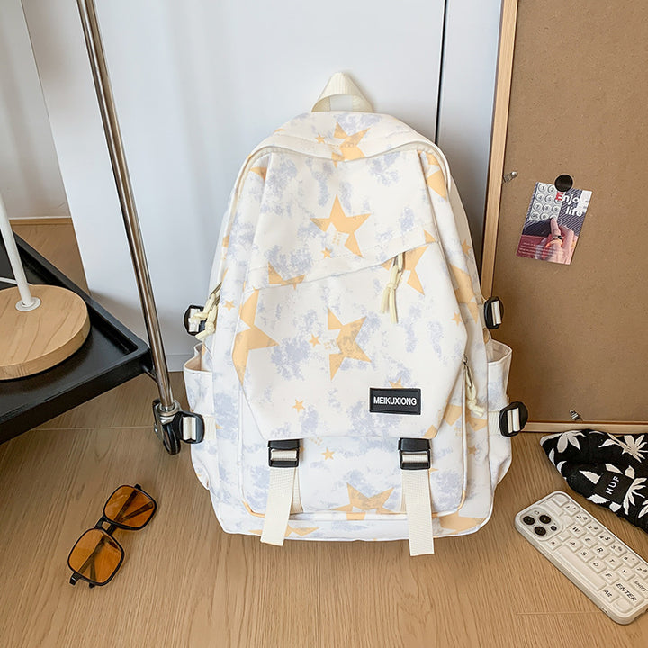Fun Star-Patterned Backpack Bowlift