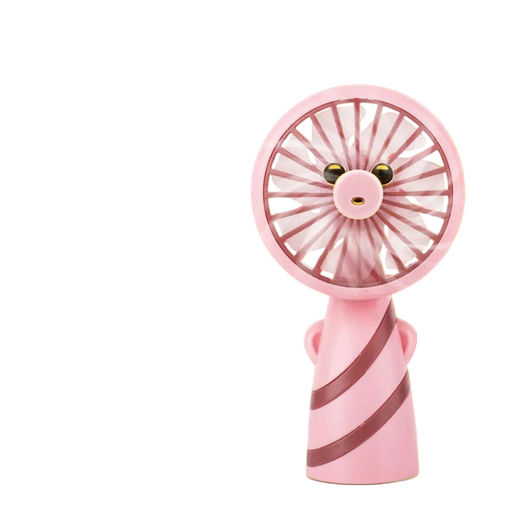 Women's Portable Mini Hand Fan in Cute Bear Design Bowlift