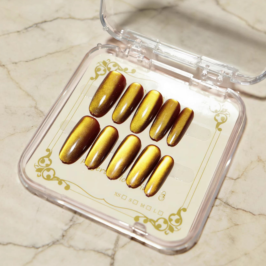 Glossy Almond-Shaped Press-On Nail Tips Bowlift