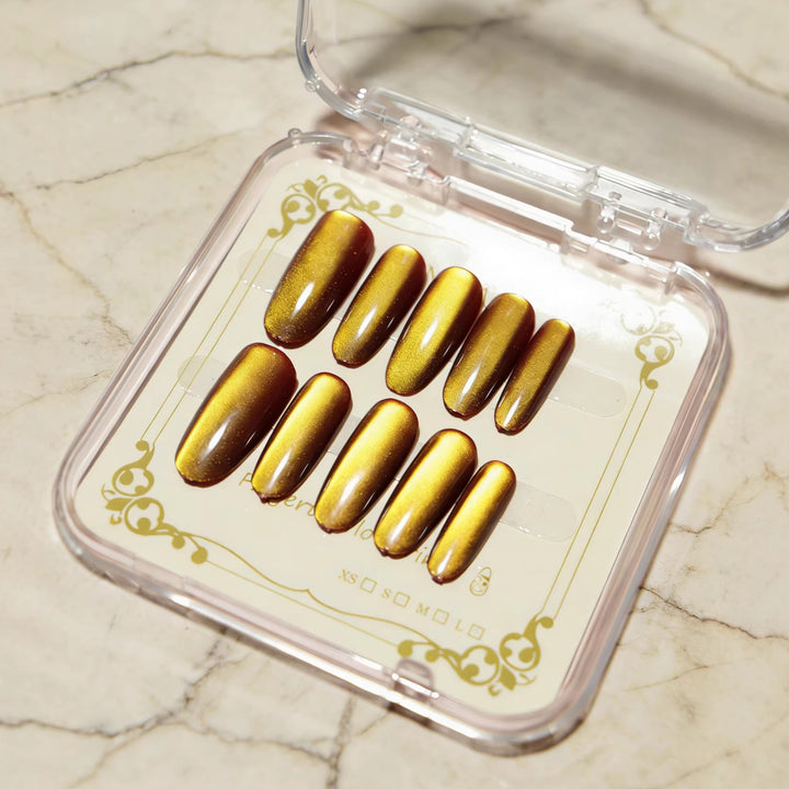 Glossy Almond-Shaped Press-On Nail Tips Bowlift