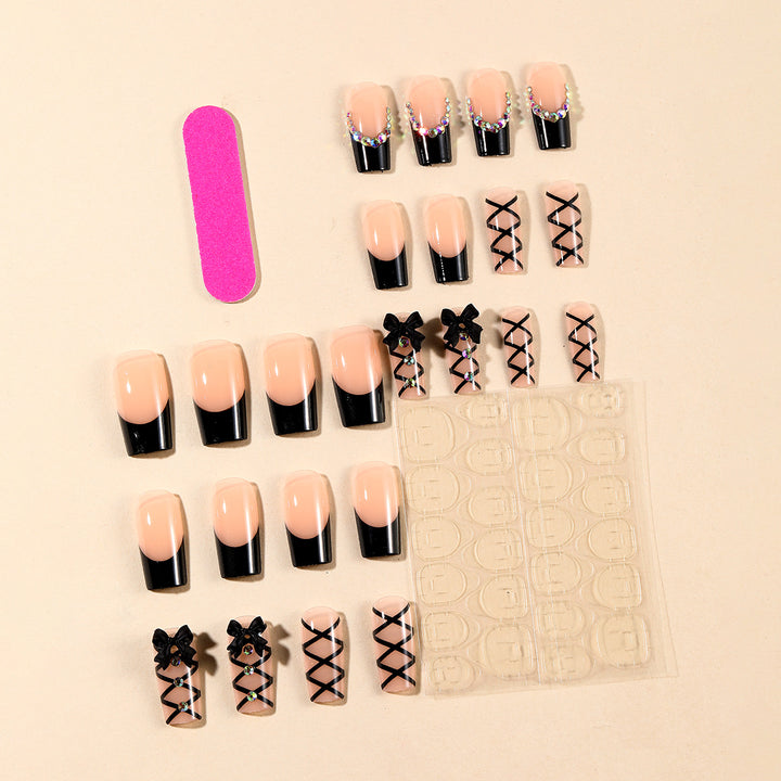 Decorative 3D Nail Art Extensions with Bow Accents Bowlift