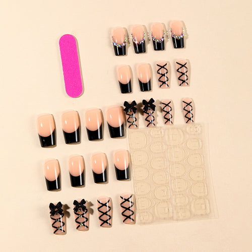 Decorative 3D Nail Art Extensions with Bow Accents Bowlift