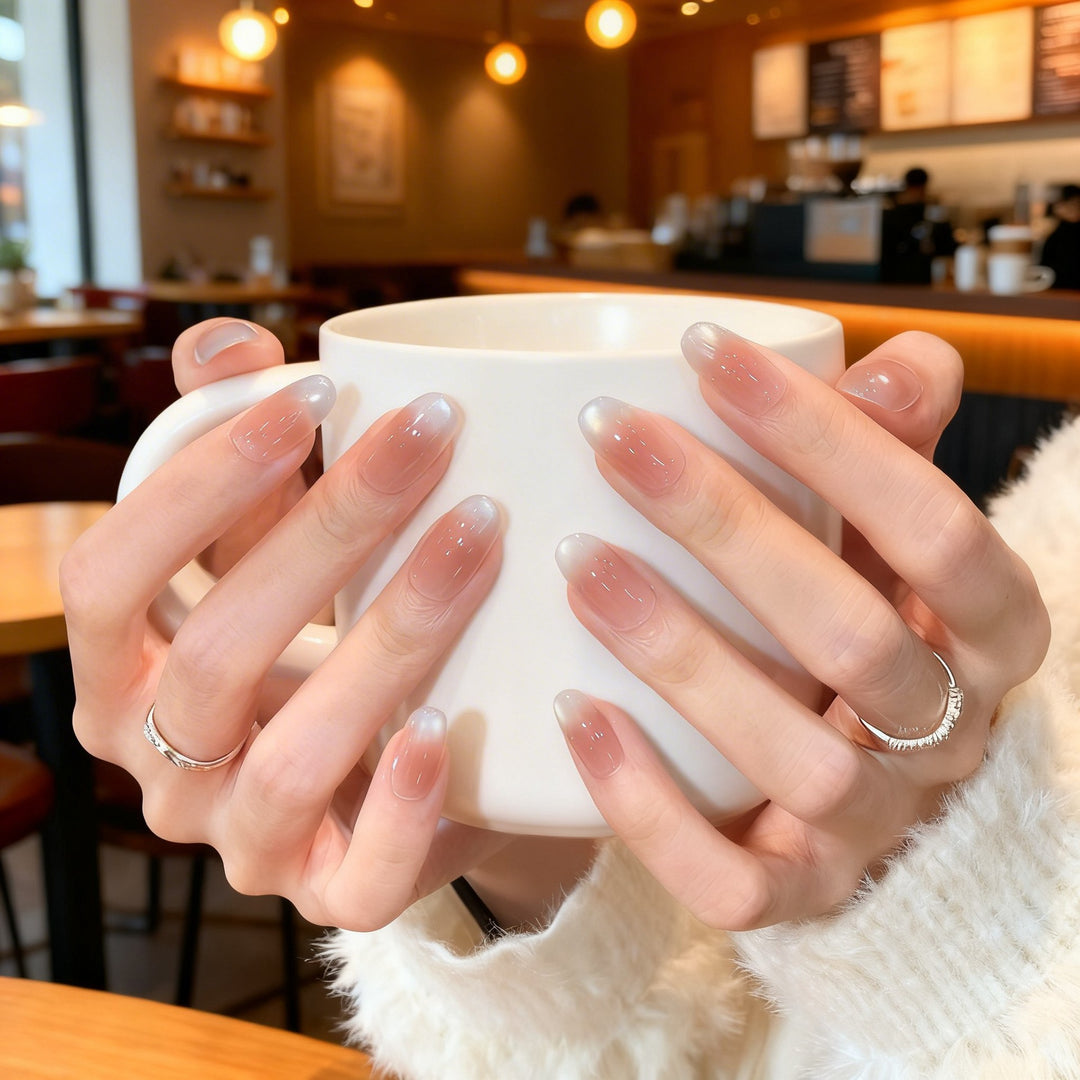 Decorative Crystal-Embellished Press-On Nails Bowlift