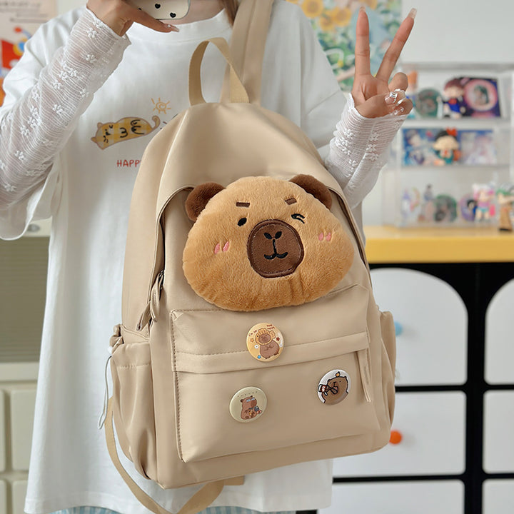 Backpack with Cozy Bear Design and Practical Compartments Bowlift