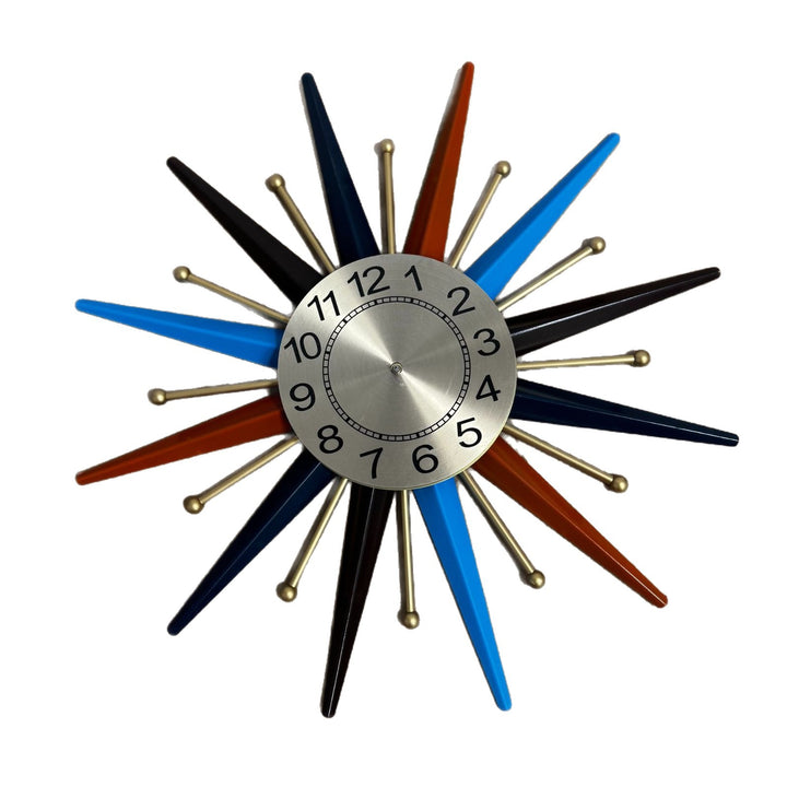 Retro Starburst Wall Clock Bowlift