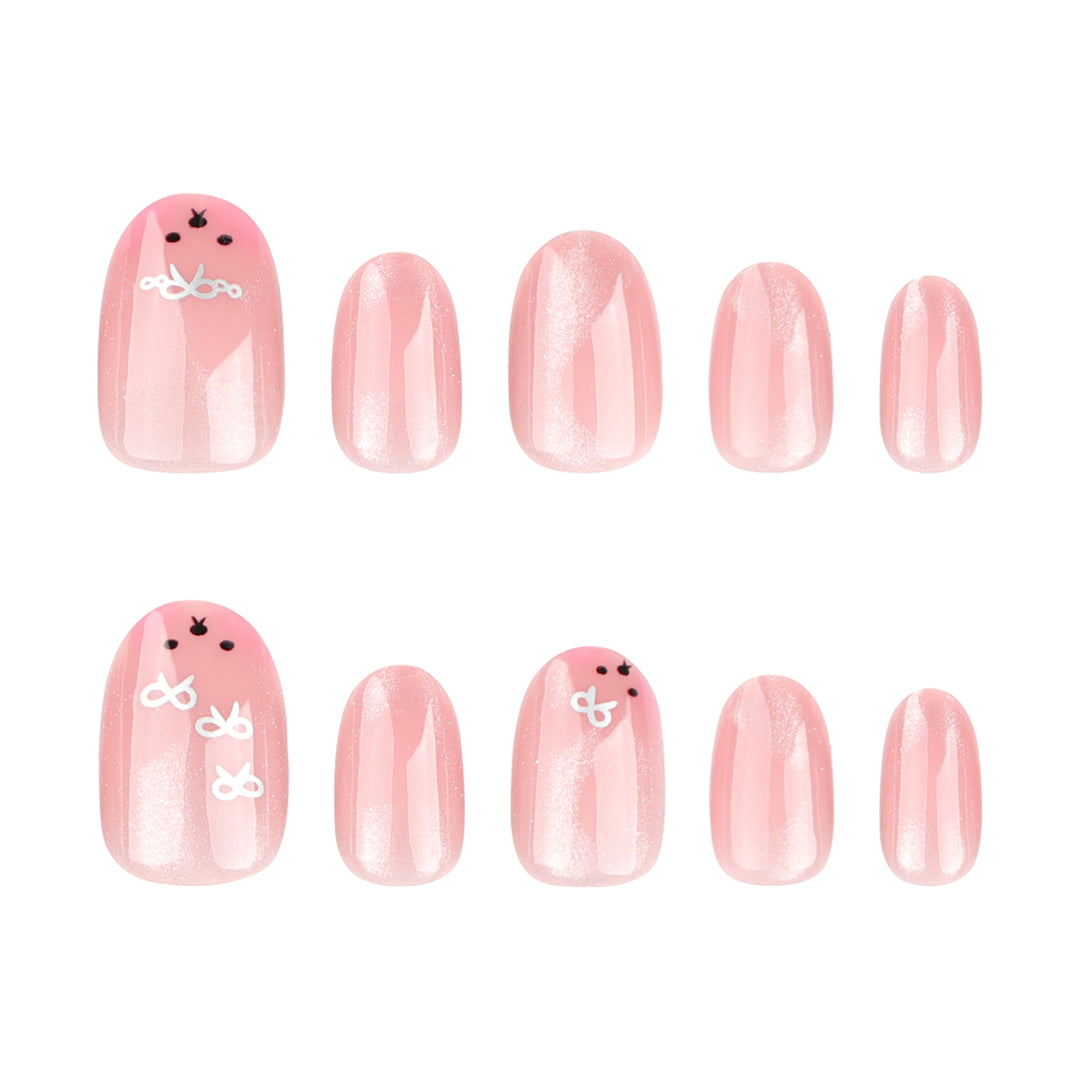 Artificial nail art with playful bunny design Bowlift