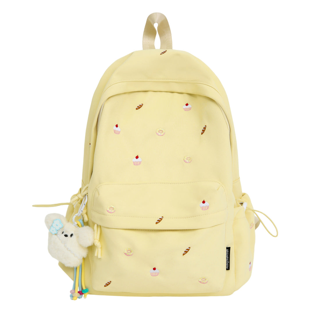 Playful backpack with unique back pattern appliqués Bowlift