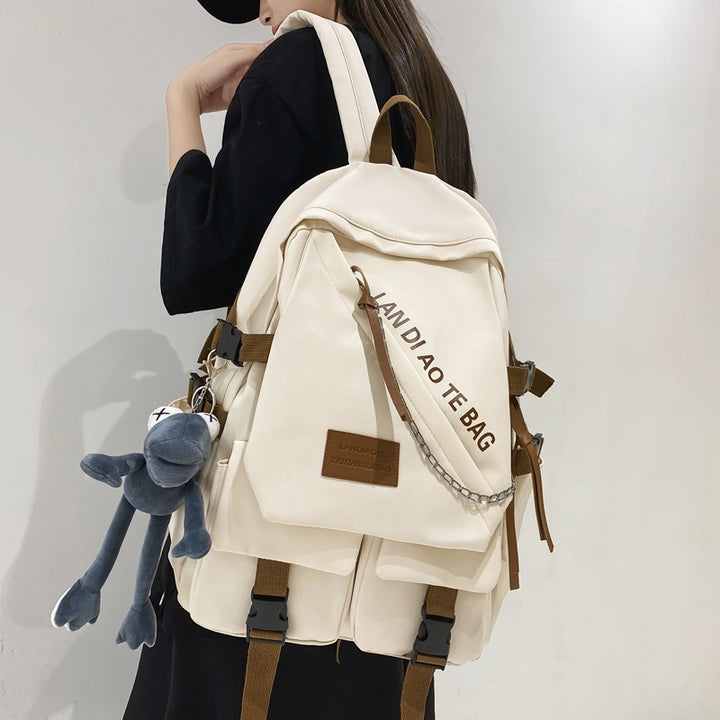 Casual Multi-Pocket School Backpack Bowlift