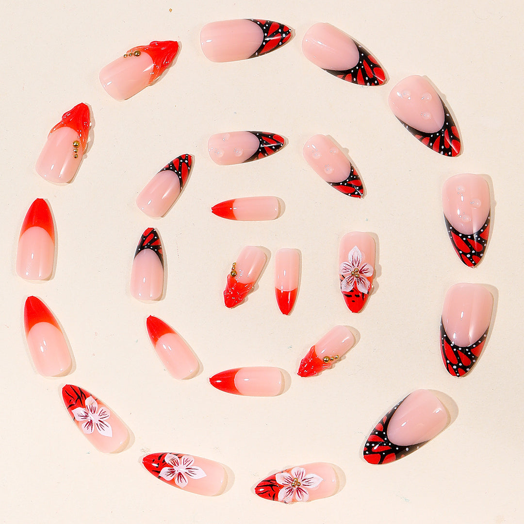 Artistic Floral Flame Nail Art Set Bowlift
