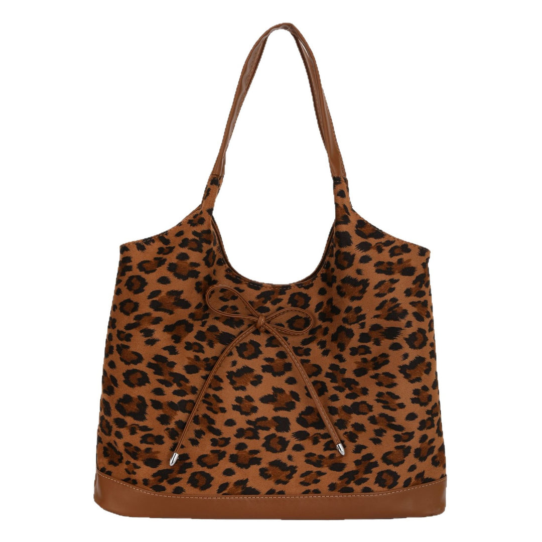 Leopard Print Casual Tote Bag Bowlift