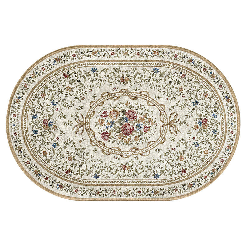 Elegant Floral Design Area Rug Bowlift