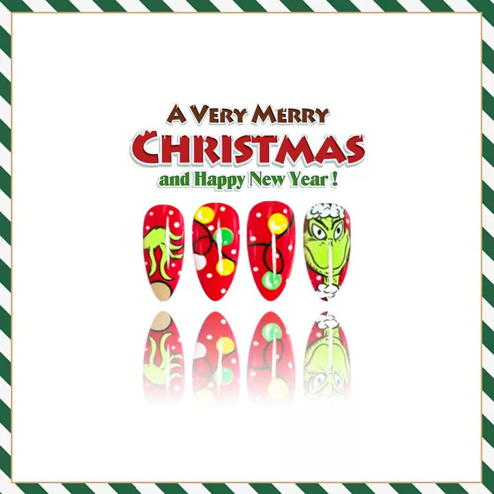 Artificial nail set with creative Christmas motifs Bowlift